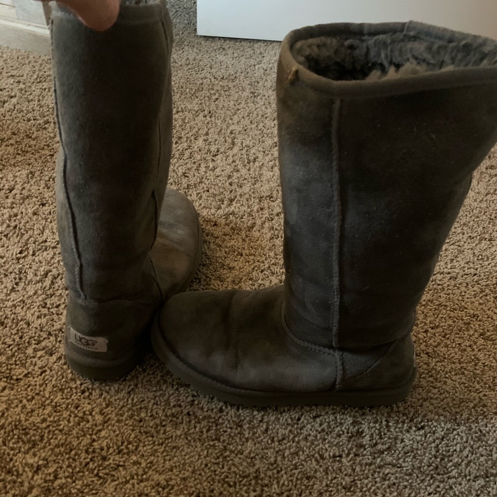 Gray ugg tall boots